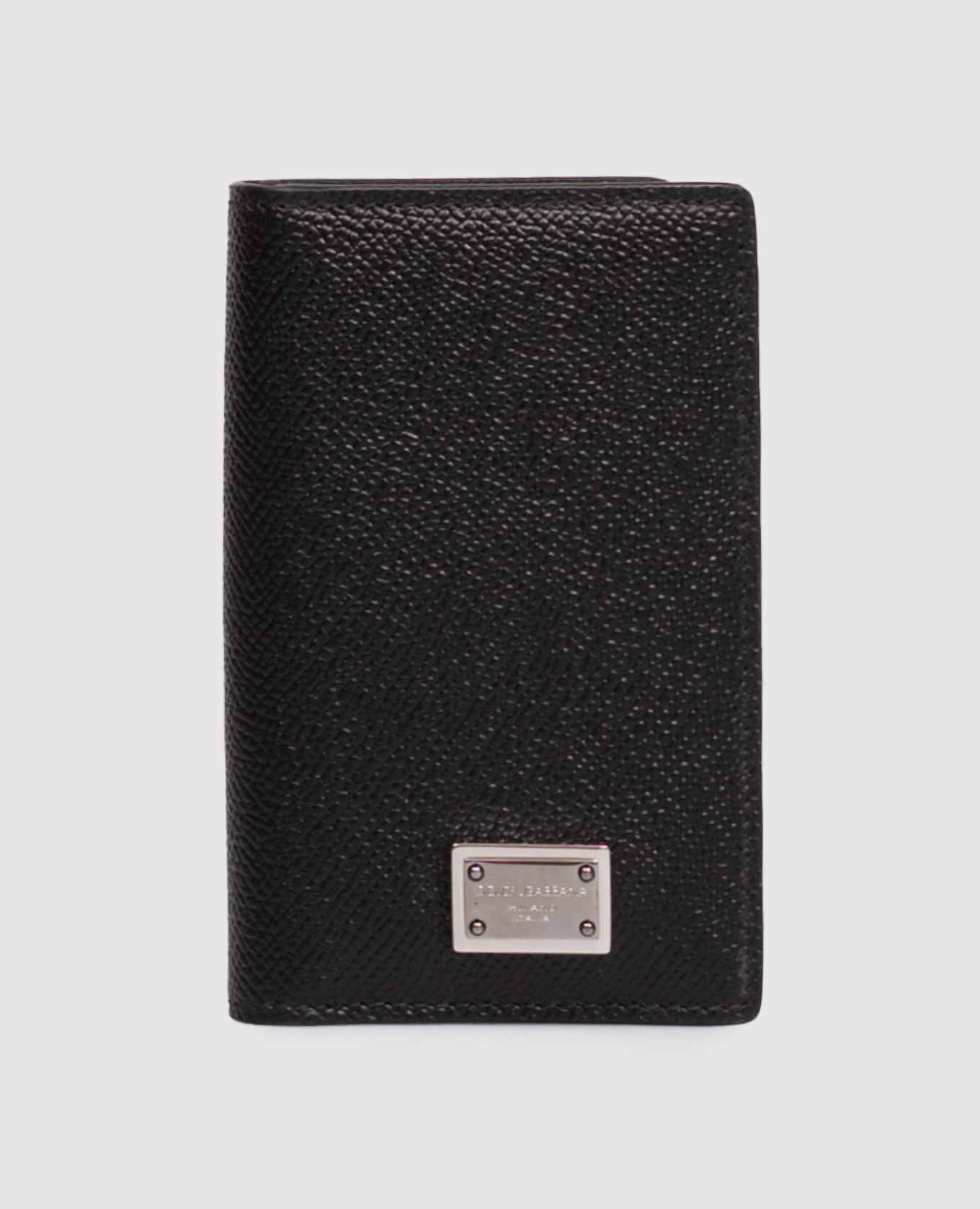 Black leather cardholder with logo Dolce&Gabbana