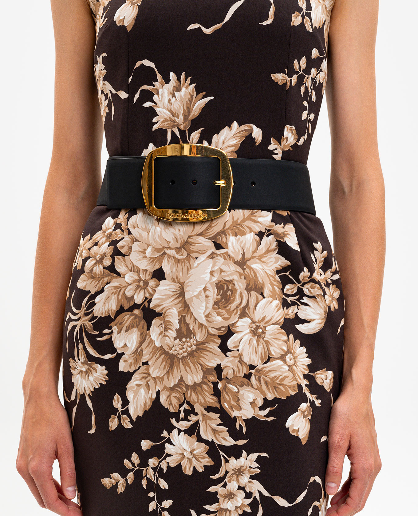 

Black leather belt with logo engraving Dolce&Gabbana