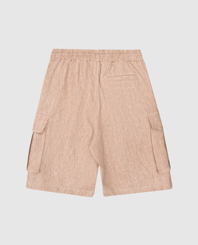 Dolce&Gabbana Children's brown linen shorts L43Q64FU4L0