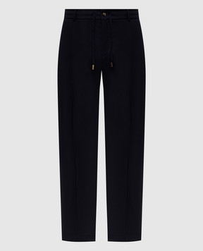 CAPOBIANCO Blue wool pants 18M805UE004856