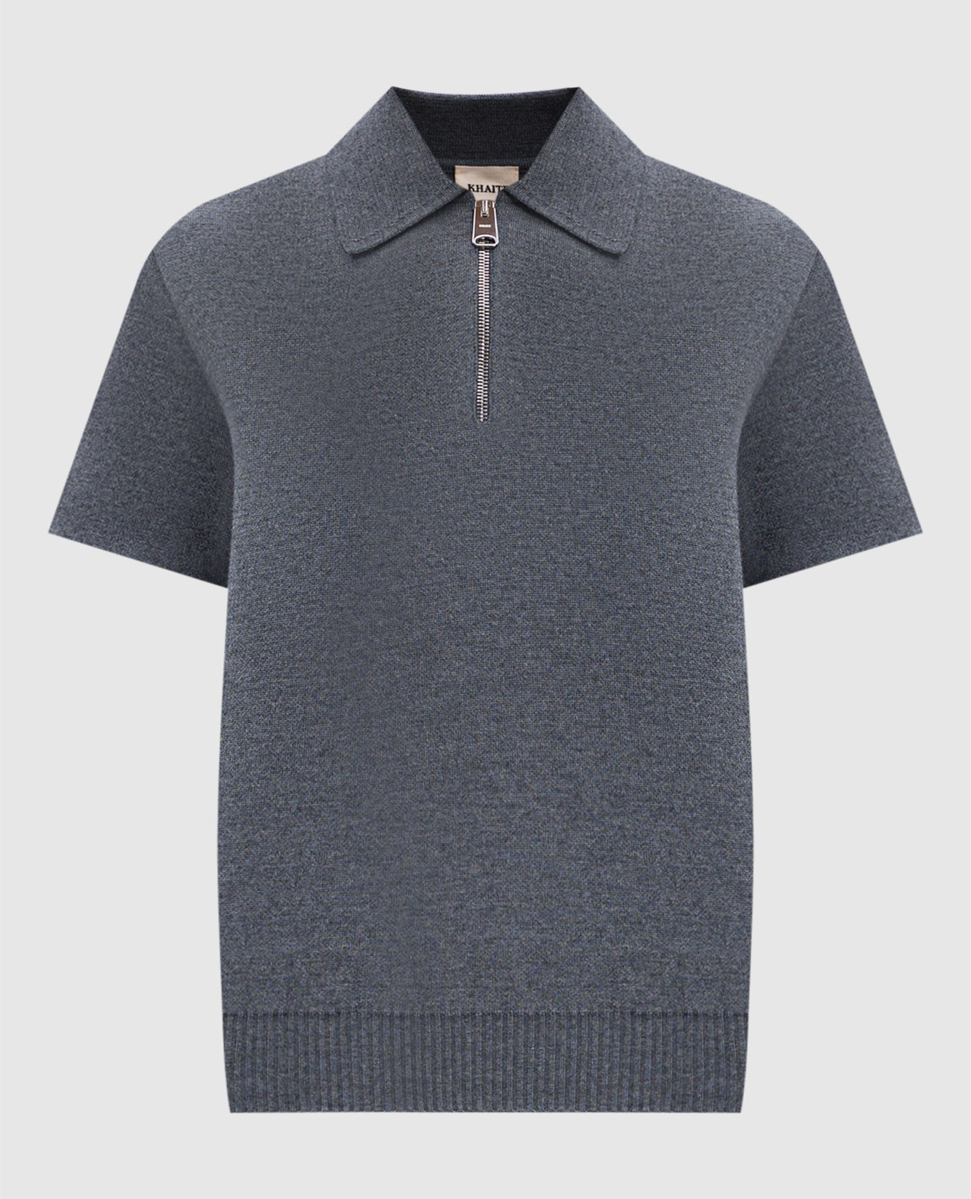 

GULLIAME gray wool polo shirt Khaite, Серый