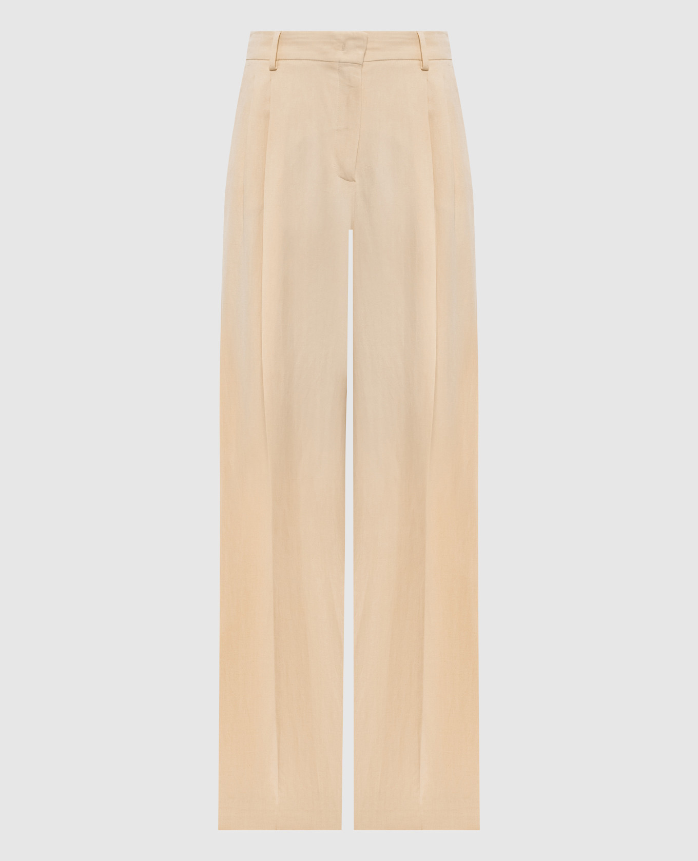 

Beige VELIERO linen pants Max Mara Weekend