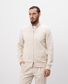 Cashmere&Whiskey White cashmere cardigan MU7931307341PF