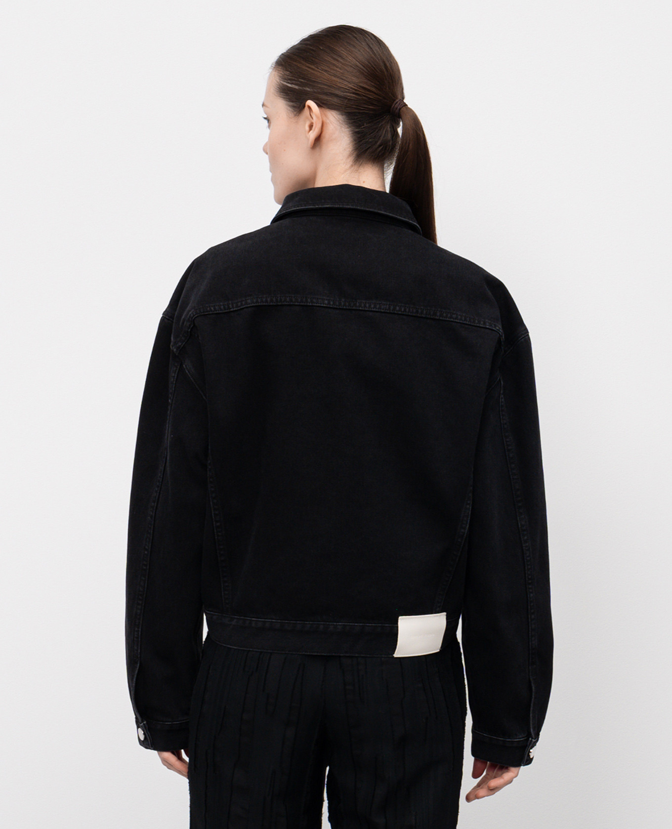 Black denim jacket DAVE Lou Lou Studio 4
