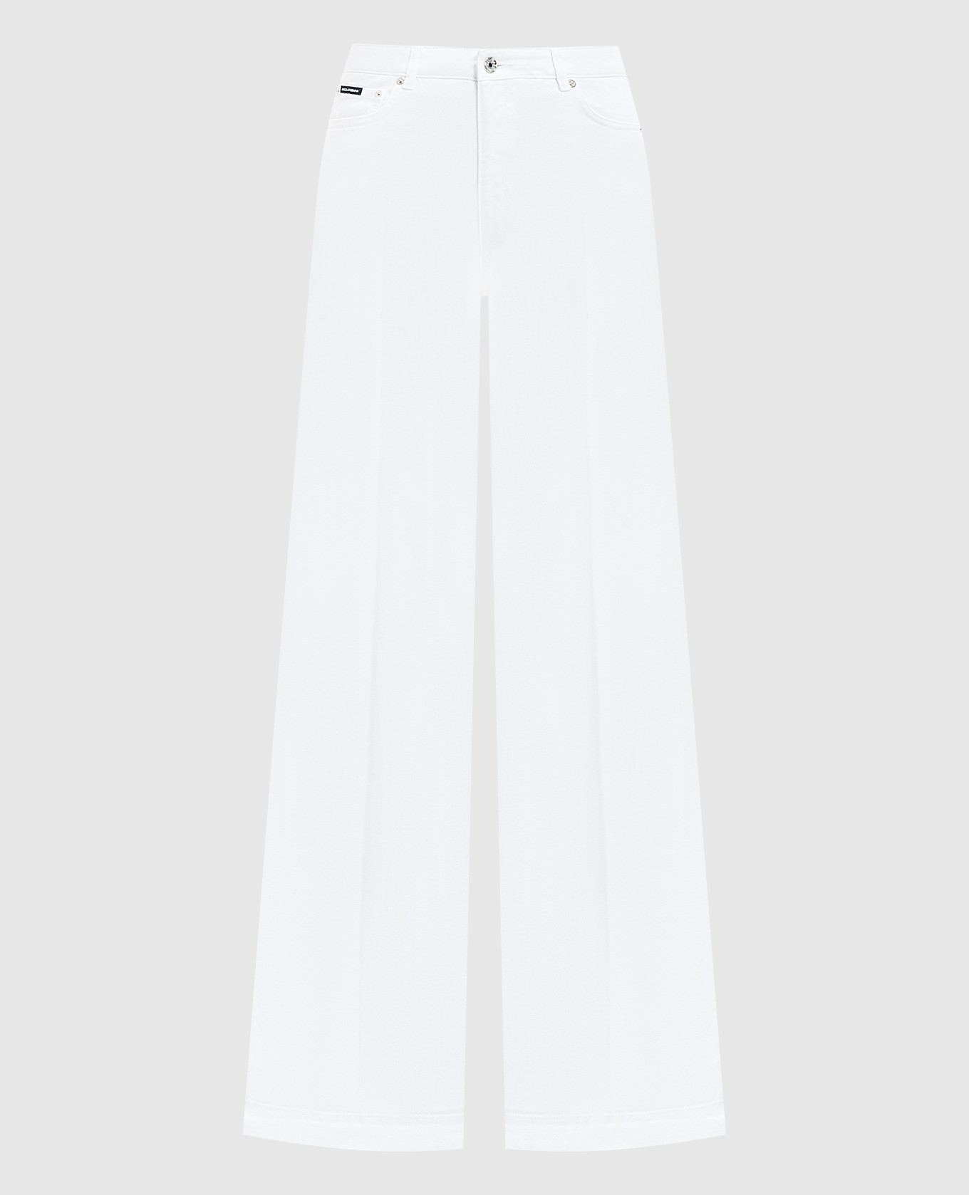 

White flared jeans with logo Dolce&Gabbana