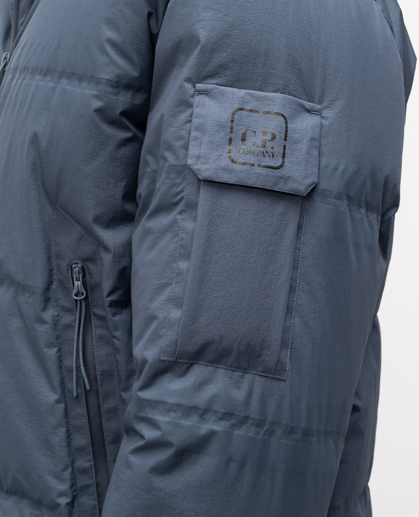 

Blue down jacket with logo print C.P. Company Metropolis