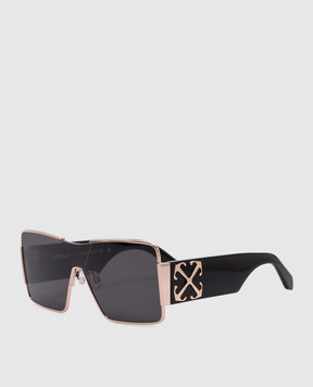 Off-White Black Aspen sunglasses with logo OERI14GS25MET001