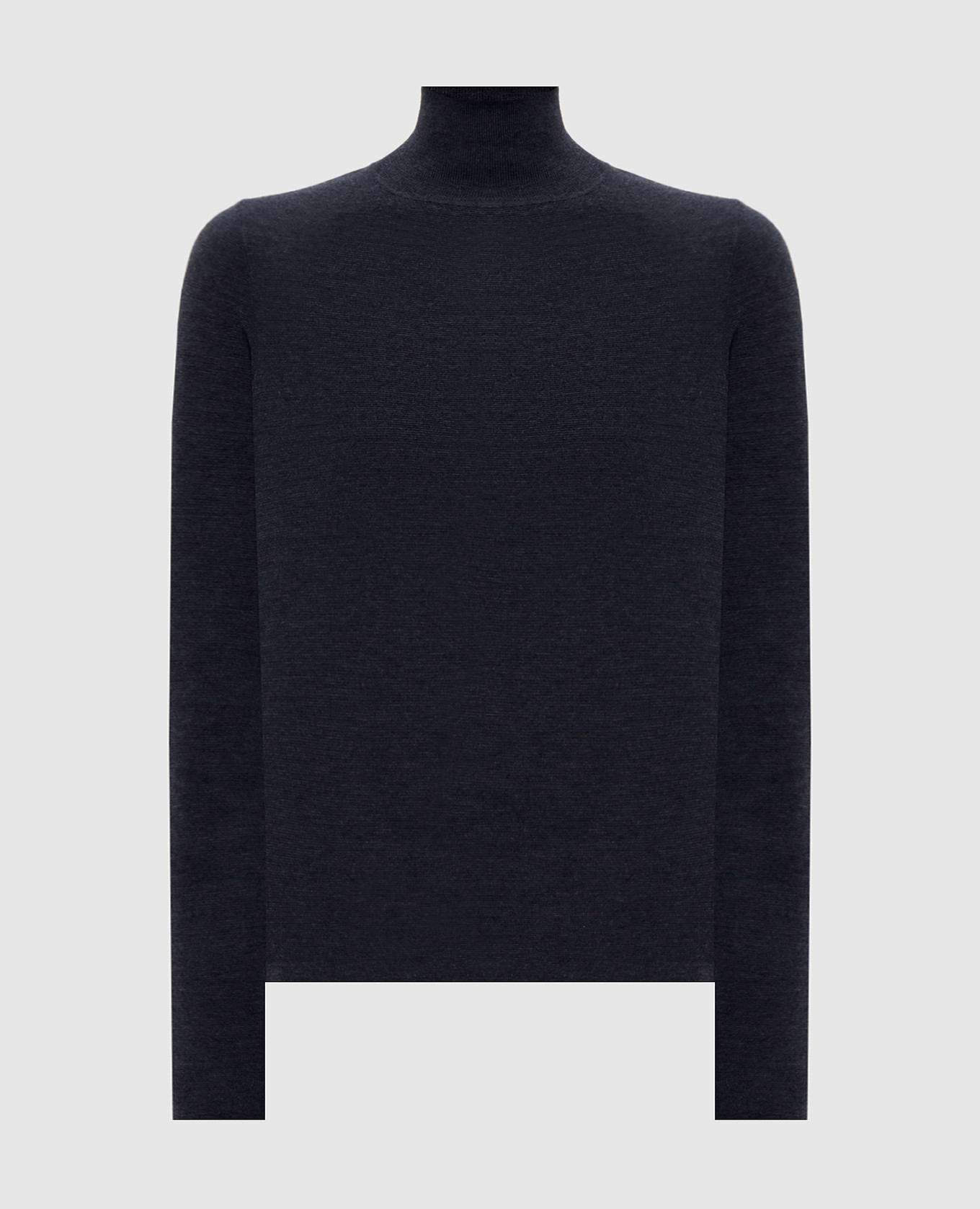 Grey wool golf shirt with straight cut Allude