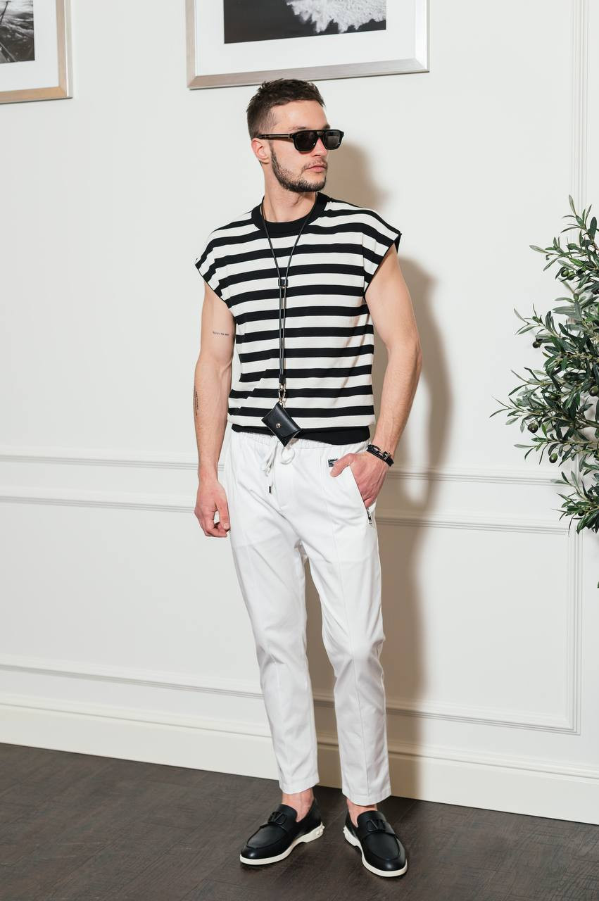 

White pants with logo Dolce&Gabbana