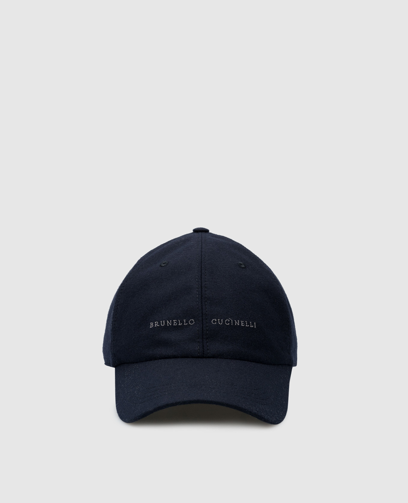 

Blue cashmere and silk cap with logo embroidery Brunello Cucinelli