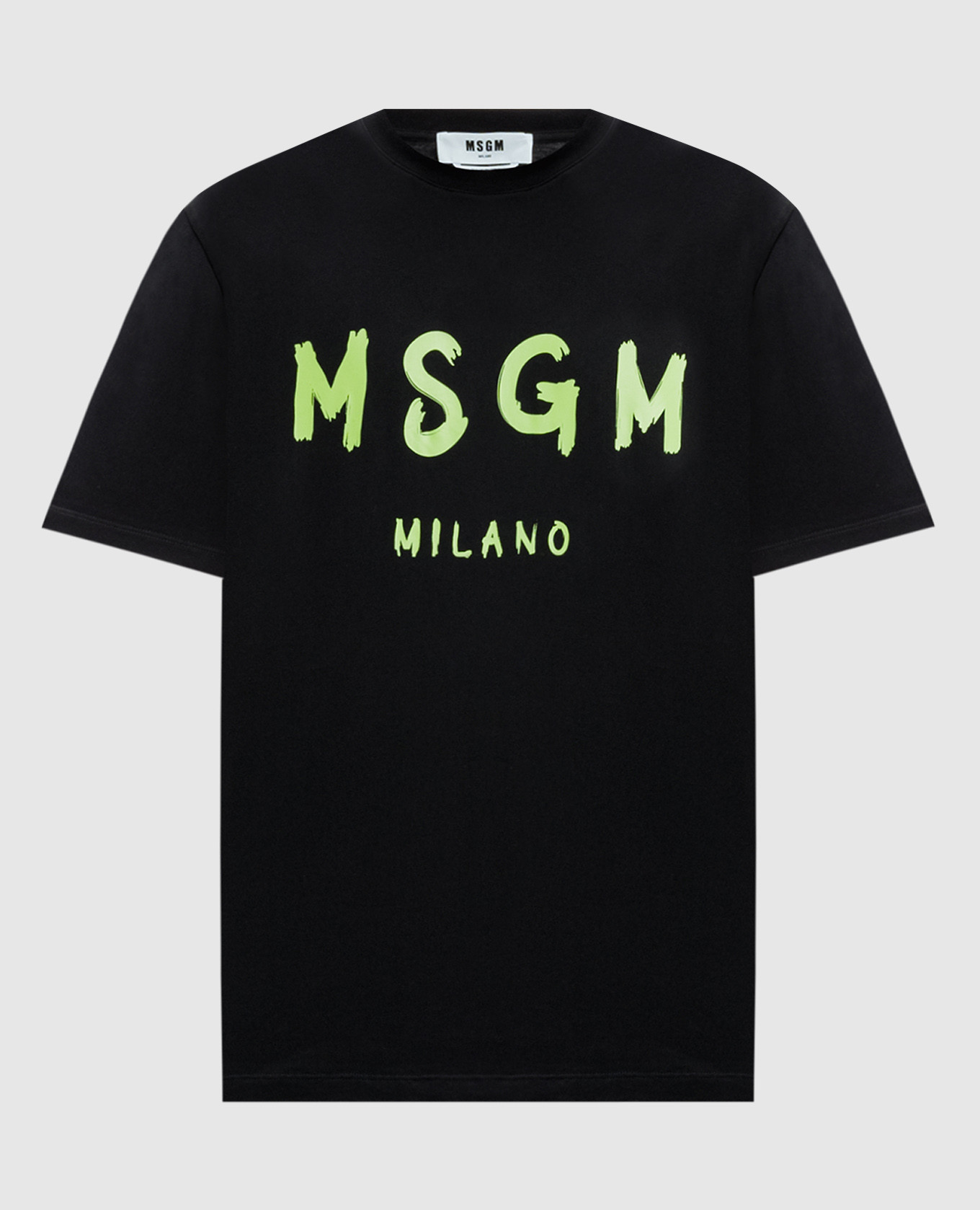 

Black t-shirt with MSGM Brush Prose print MSGM