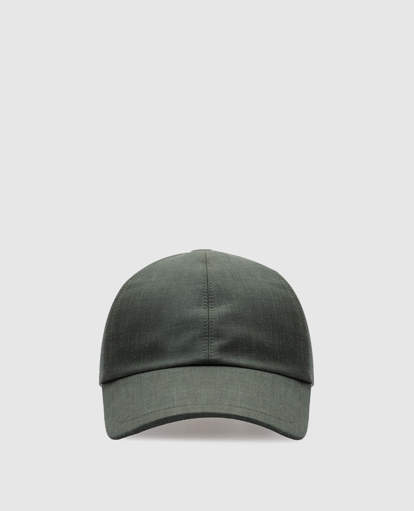 

Green cap made of linen, wool and silk Enrico Mandelli