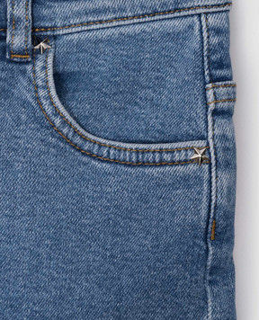 Balmain Children's blue jeans with logo BV6Q30Z23631214