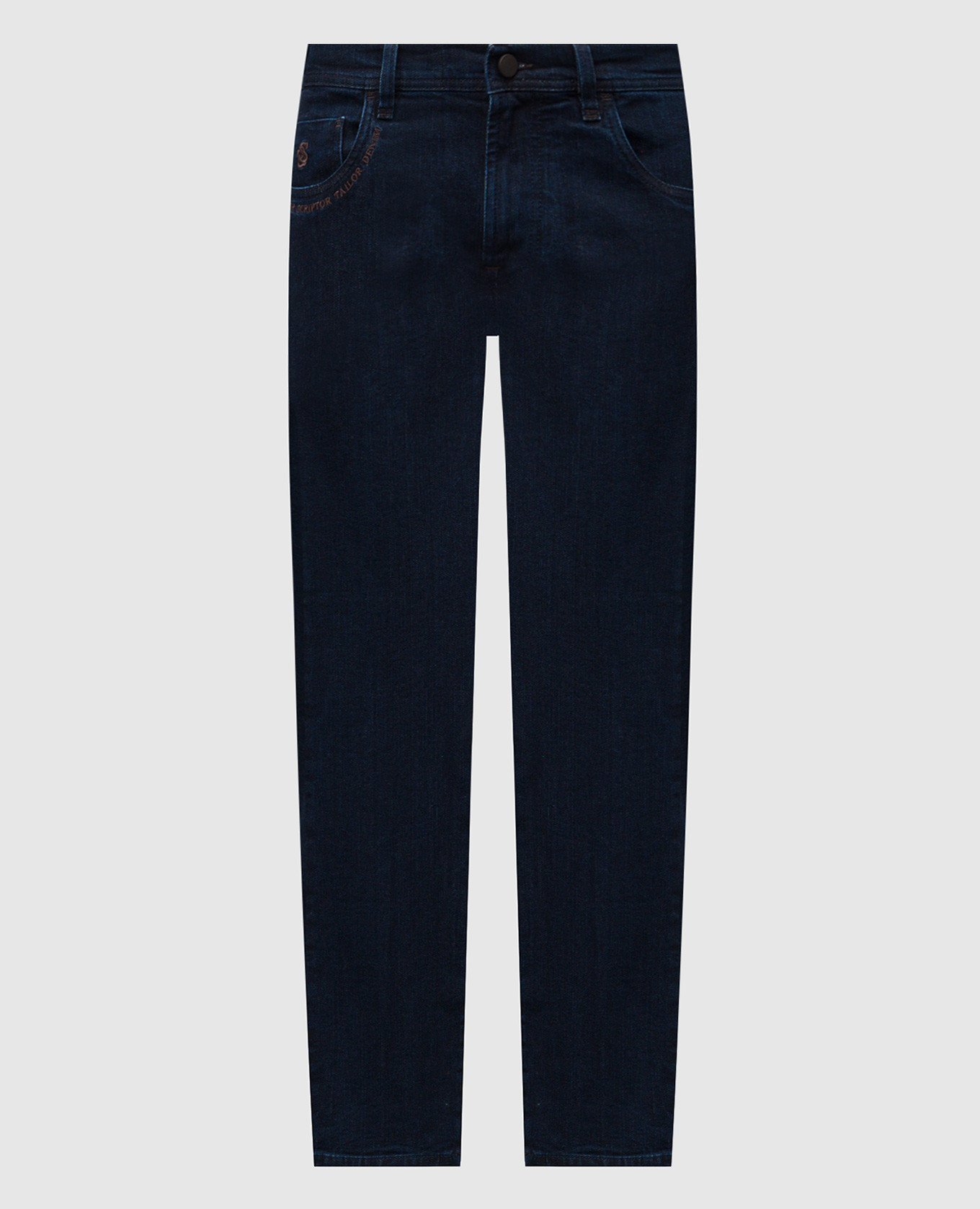 Blue jeans with logo Scissor Scriptor