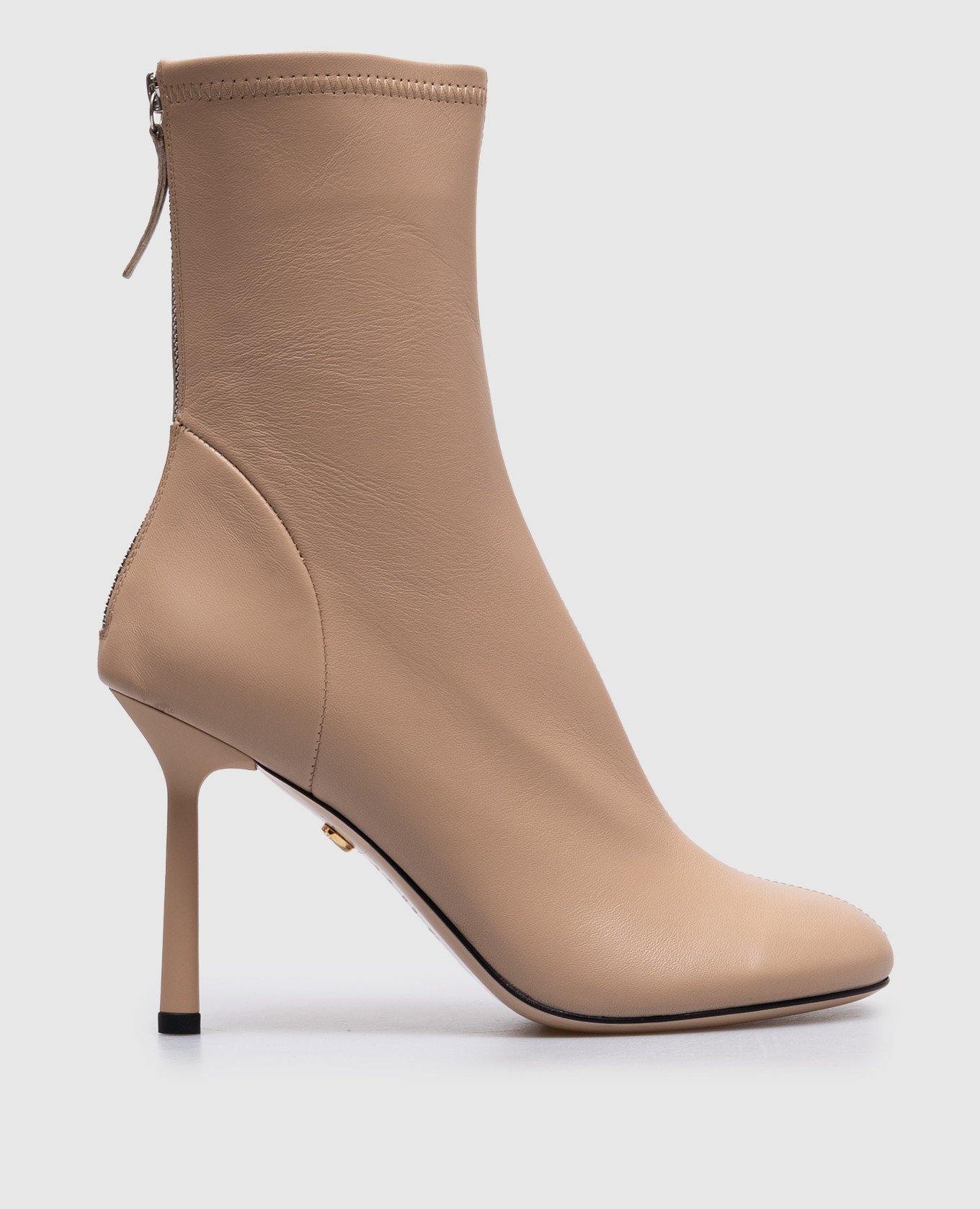 

Beige leather ankle boots Babe Pay Pls