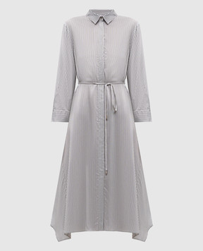 Peserico Striped silk shirt dress S02191A01191
