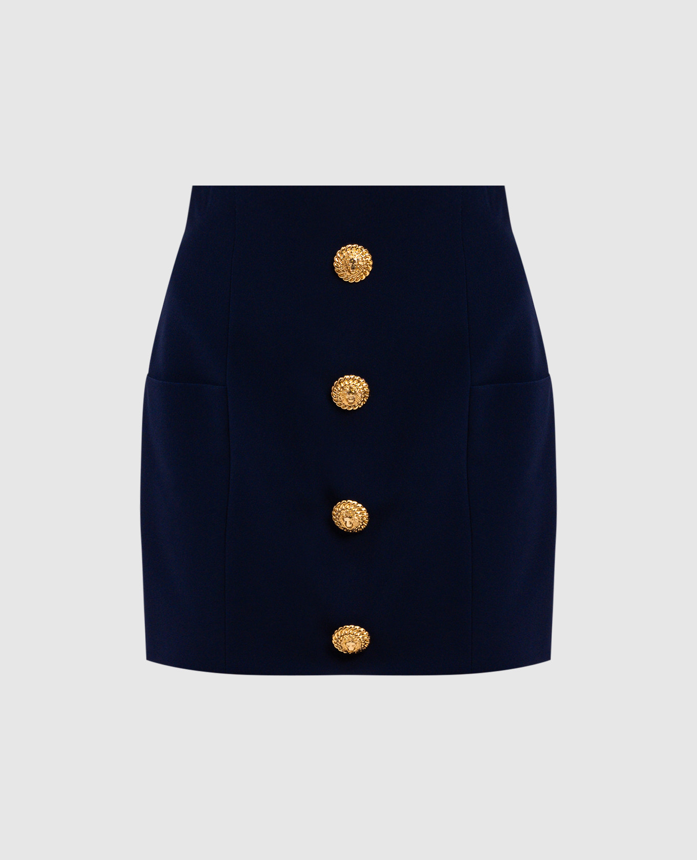 

Blue mini skirt with branded rivets Balmain