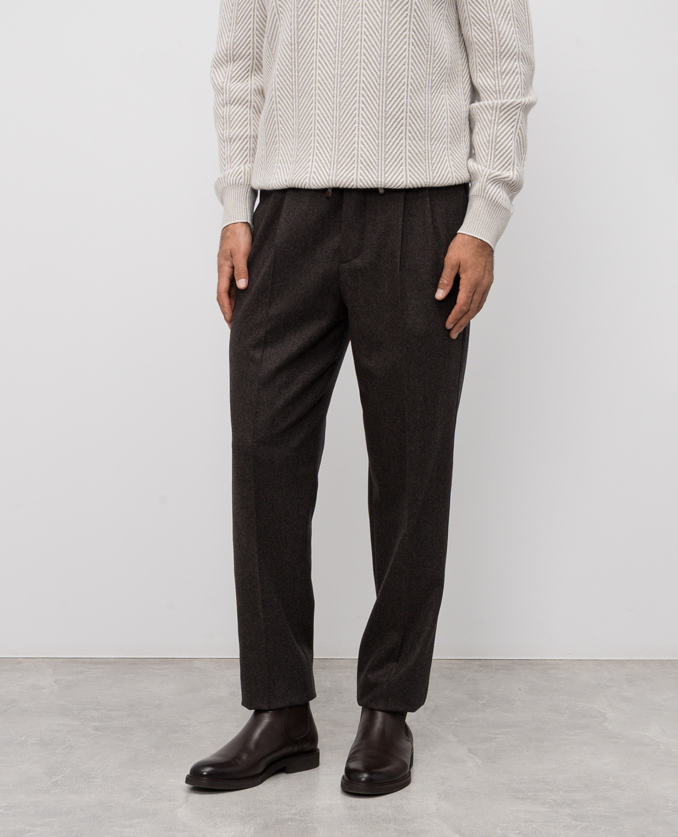 

Brown wool pants Brunello Cucinelli