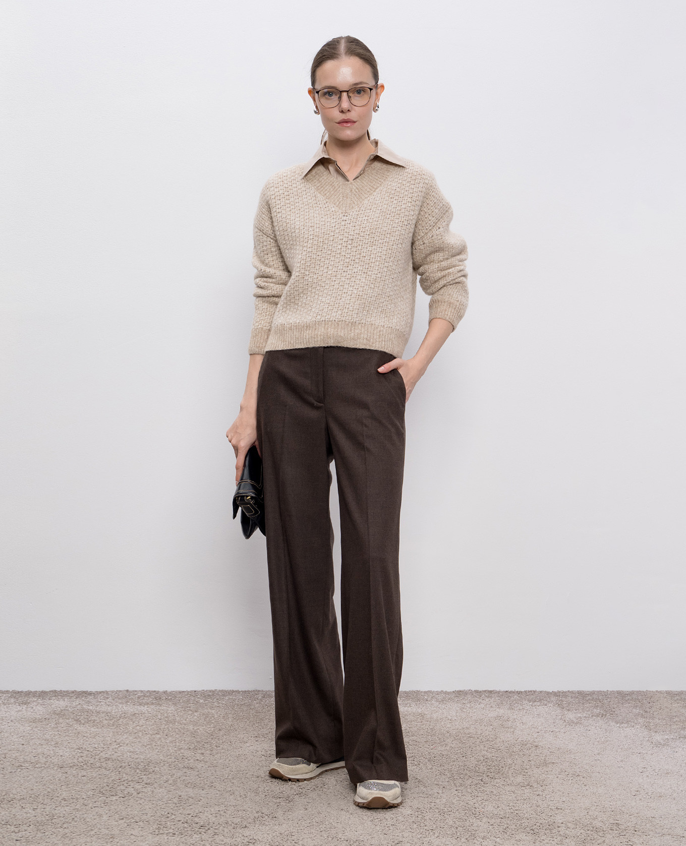 

Beige alpaca wool pullover Peserico