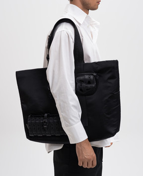Innerraum Black OBJECT tote bag with textured elements I92BMBKPA00