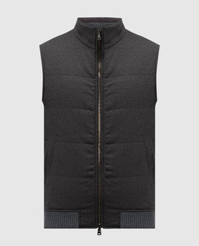 Cashmere&Whiskey Gray wool and cashmere vest 7400855216
