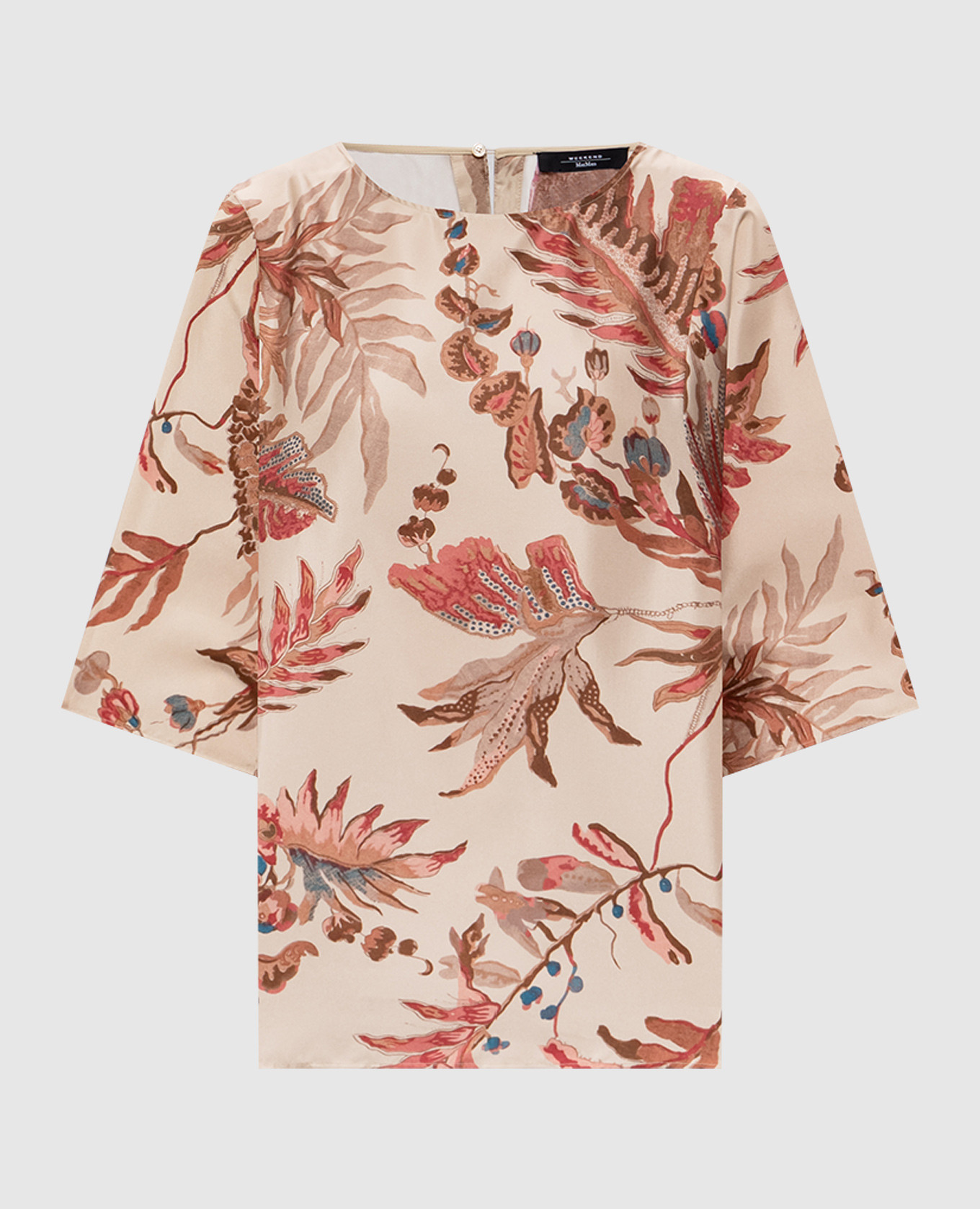 

FILIPPO beige printed silk blouse Max Mara Weekend