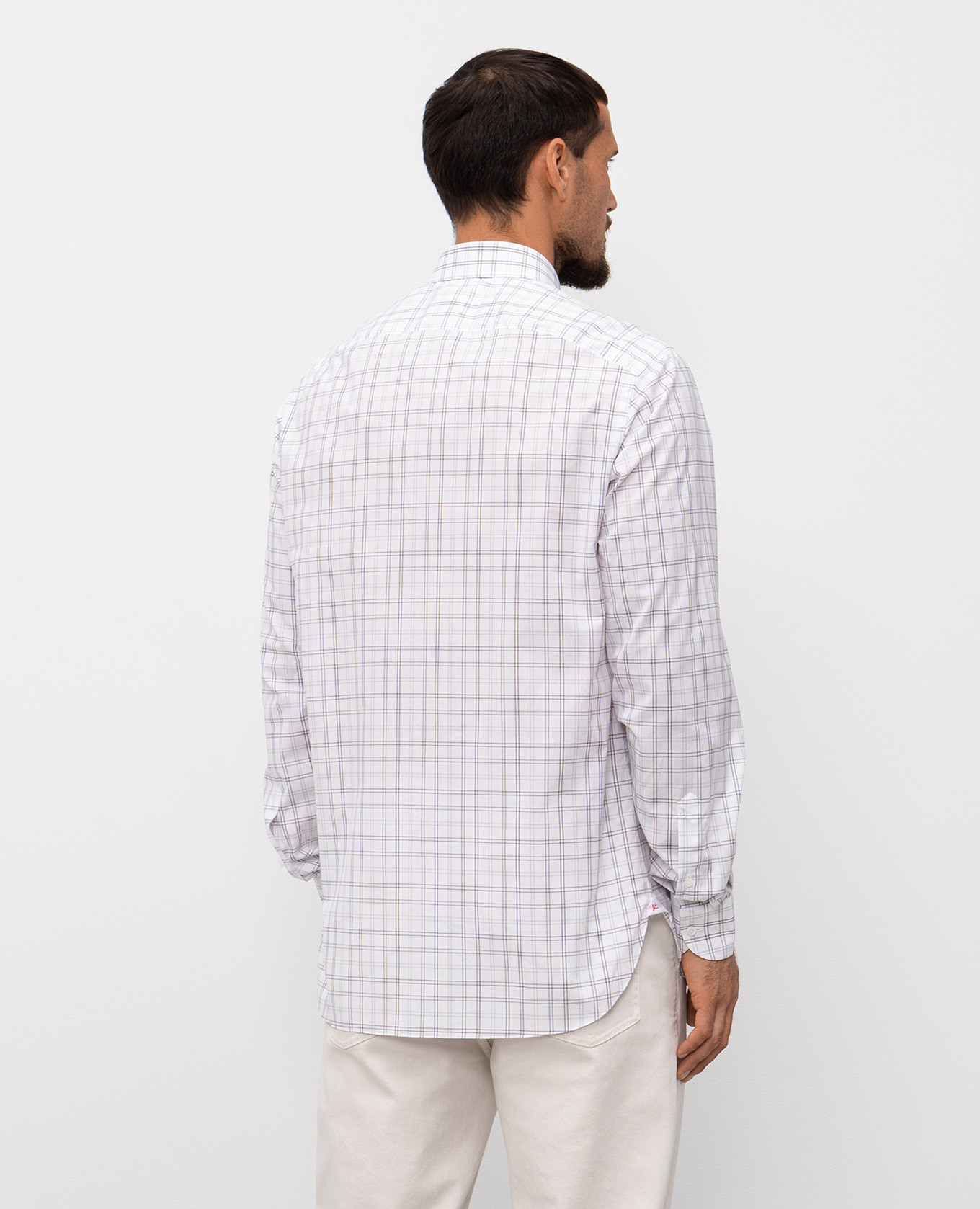 White checkered shirt ISAIA 4