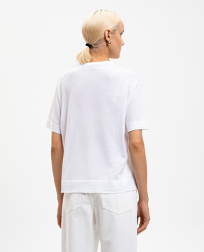 John Smedley DANBY white t-shirt with slits DANBY