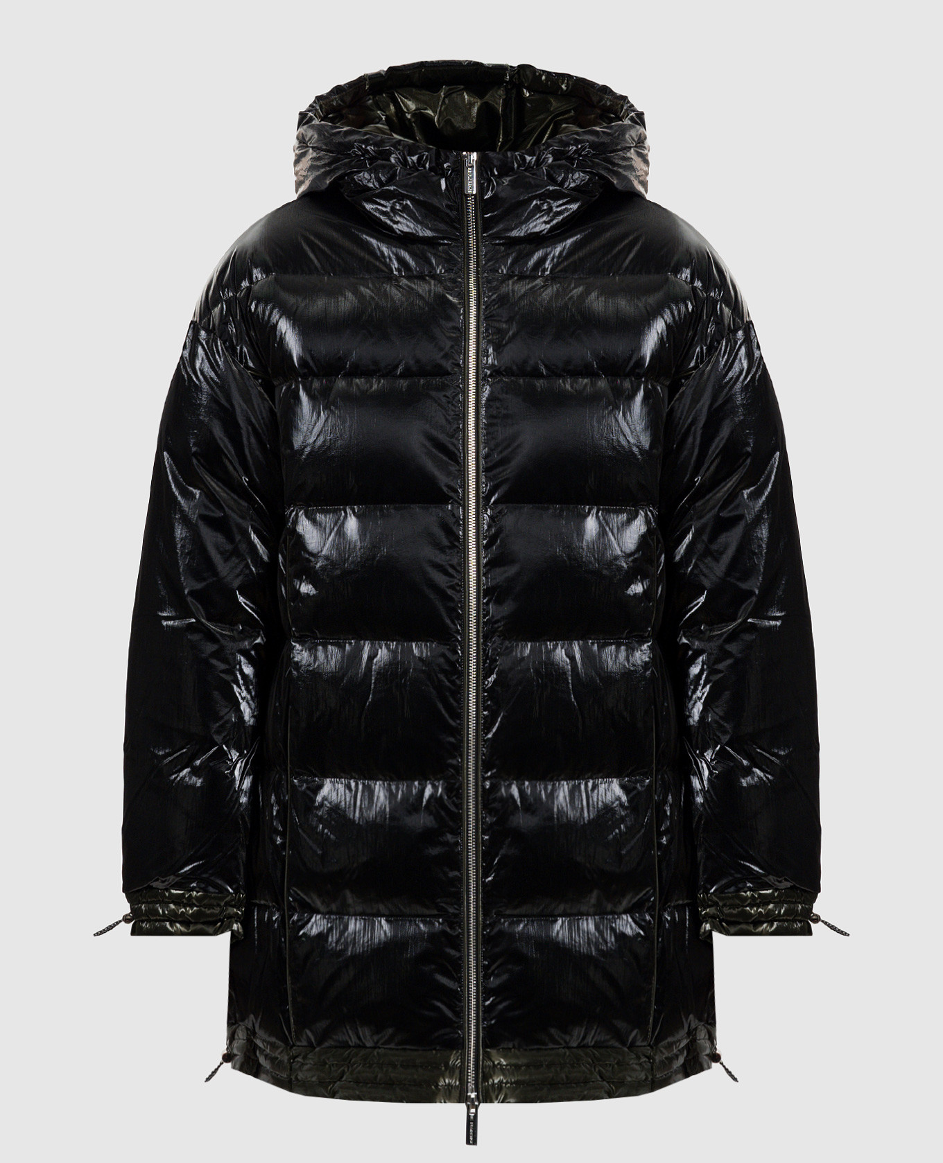 

Black down jacket with logo patch Be Florence