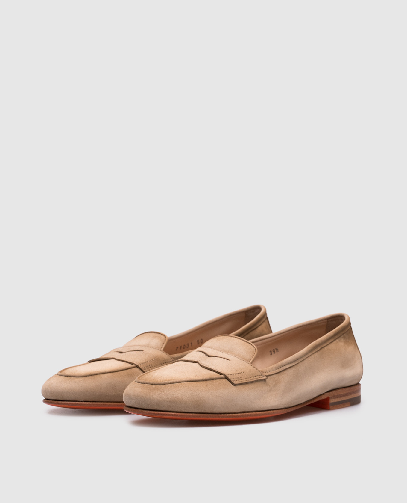 

Beige suede loafers with gradient effect Santoni