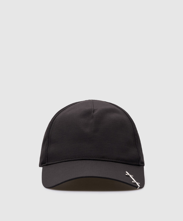 Heliot Emil - Black cap with metal logo 1696 - shop with Estonia