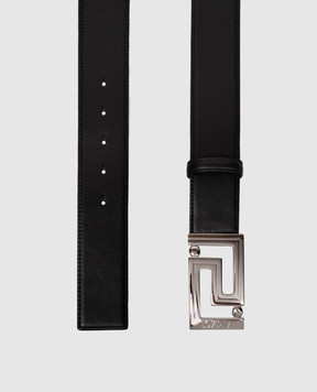 Versace Black Greca leather belt 1013861DVTP1