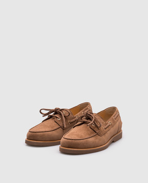 Brunello Cucinelli Brown suede topsiders MPUSILF737