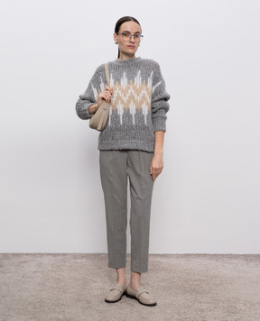 Peserico Gray wool pants A0457202008
