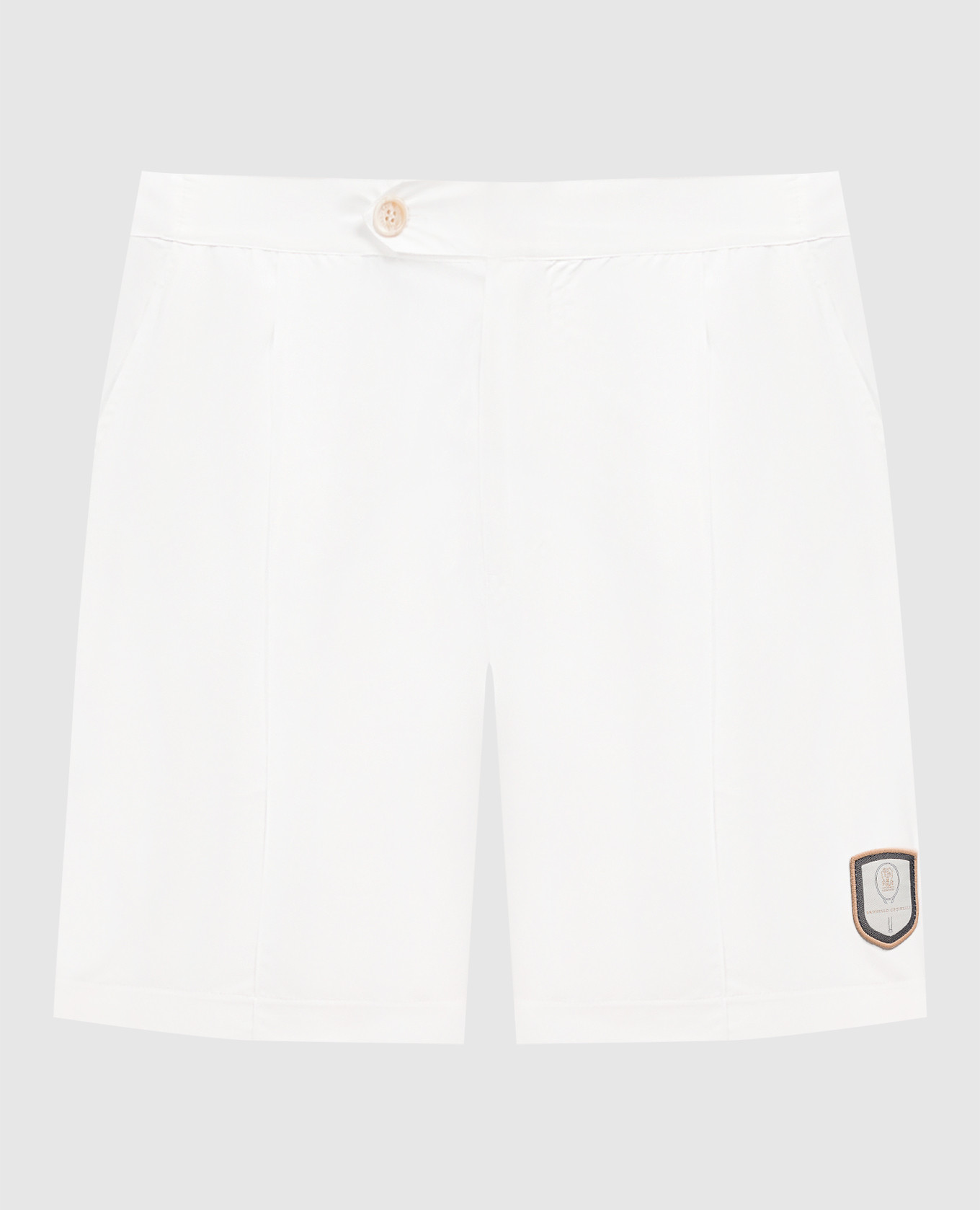 

White shorts with logo patch Brunello Cucinelli