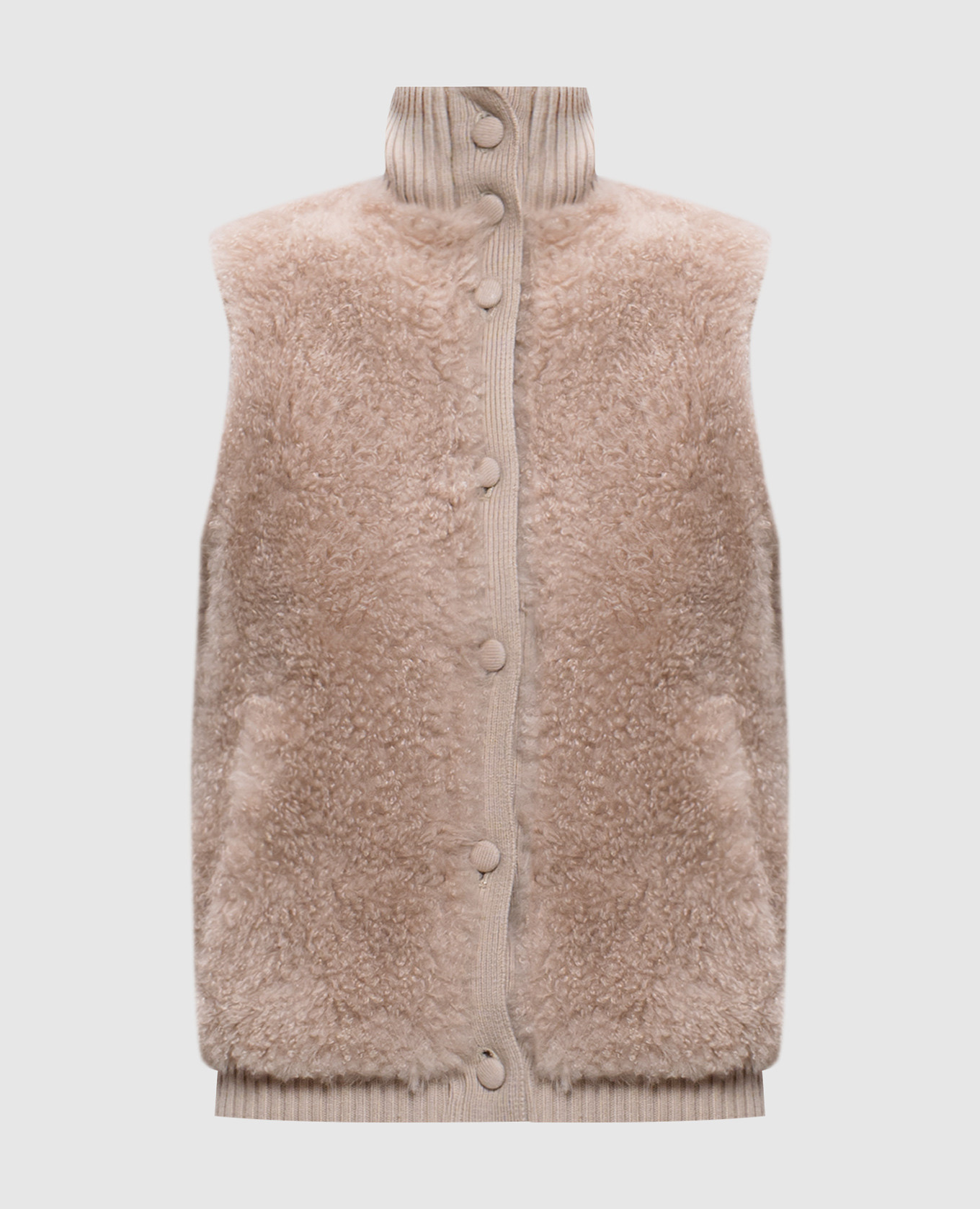 

Beige vest made of fur and wool Yves Salomon