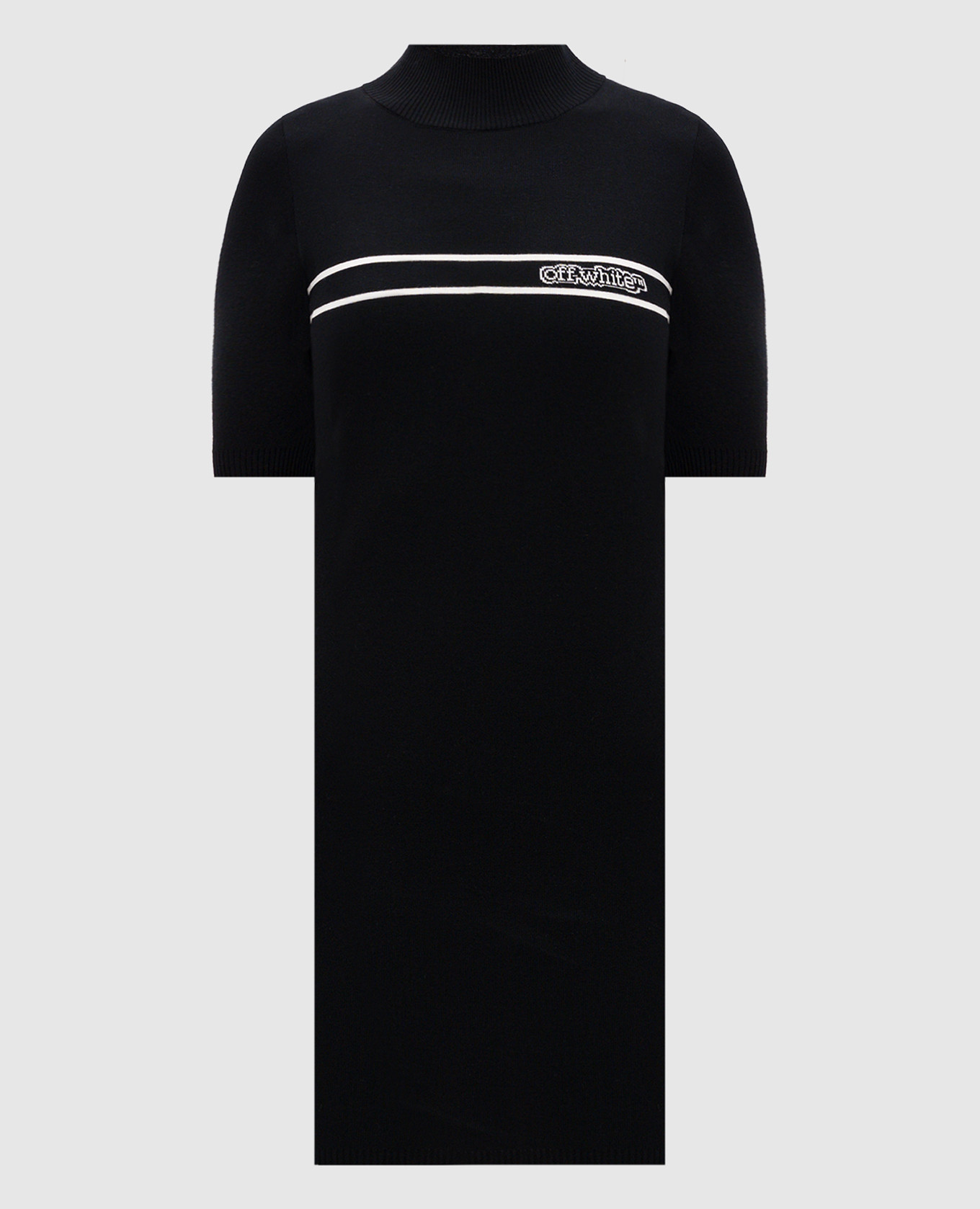 Black mini sheath dress with logo Off-White