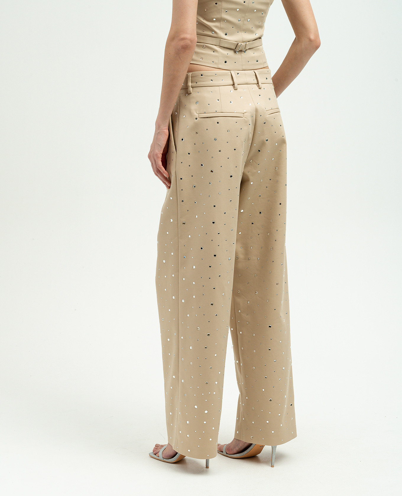 Beige pants with crystals Giuseppe Di Morabito Milano 4