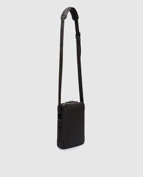 Stefano Ricci Brown leather bag with metal logo ND233GTURE