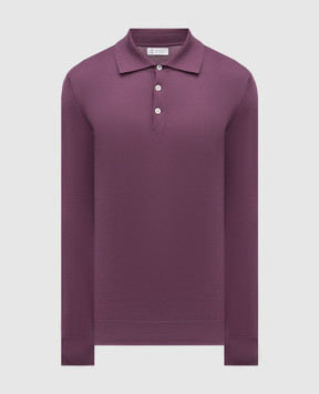 Brunello Cucinelli Purple long-sleeved polo shirt M29800135