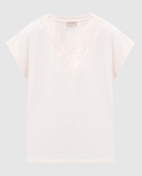 Twinset Beige T-shirt with lace 251TP2292