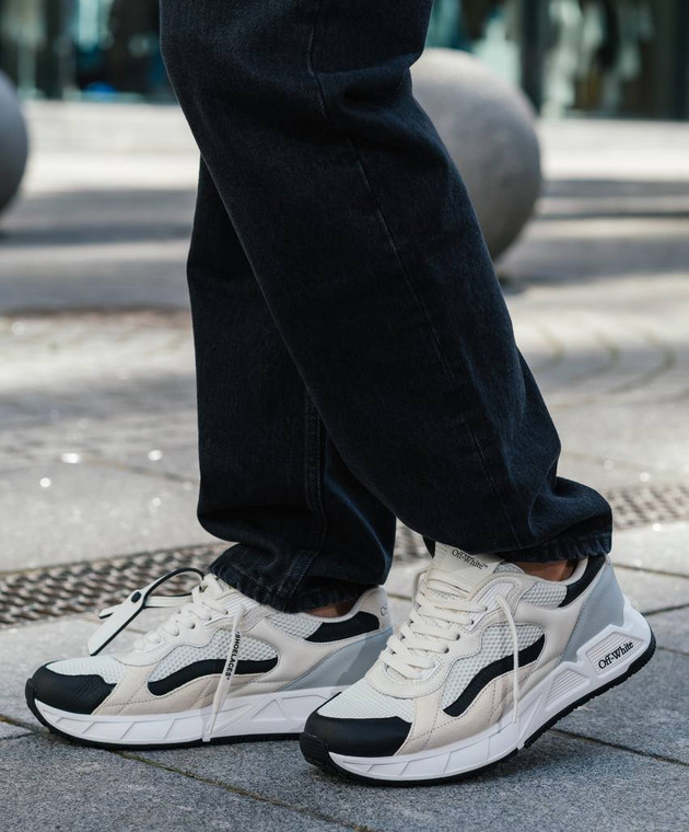 スニーカー Off-White OMIA289C99LEA001 KICK OFF Sneakers Off-White - White leather Kick Off sneakers with logo