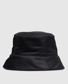 Off-White Black Panama hat with logo OMLA034C99FAB006