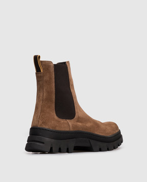 MooRER Morisot brown suede chelsea boots MORISOTP5