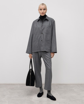 Sofie D`Hoore Maffei gray wool golf shirt MAFFEIYMER