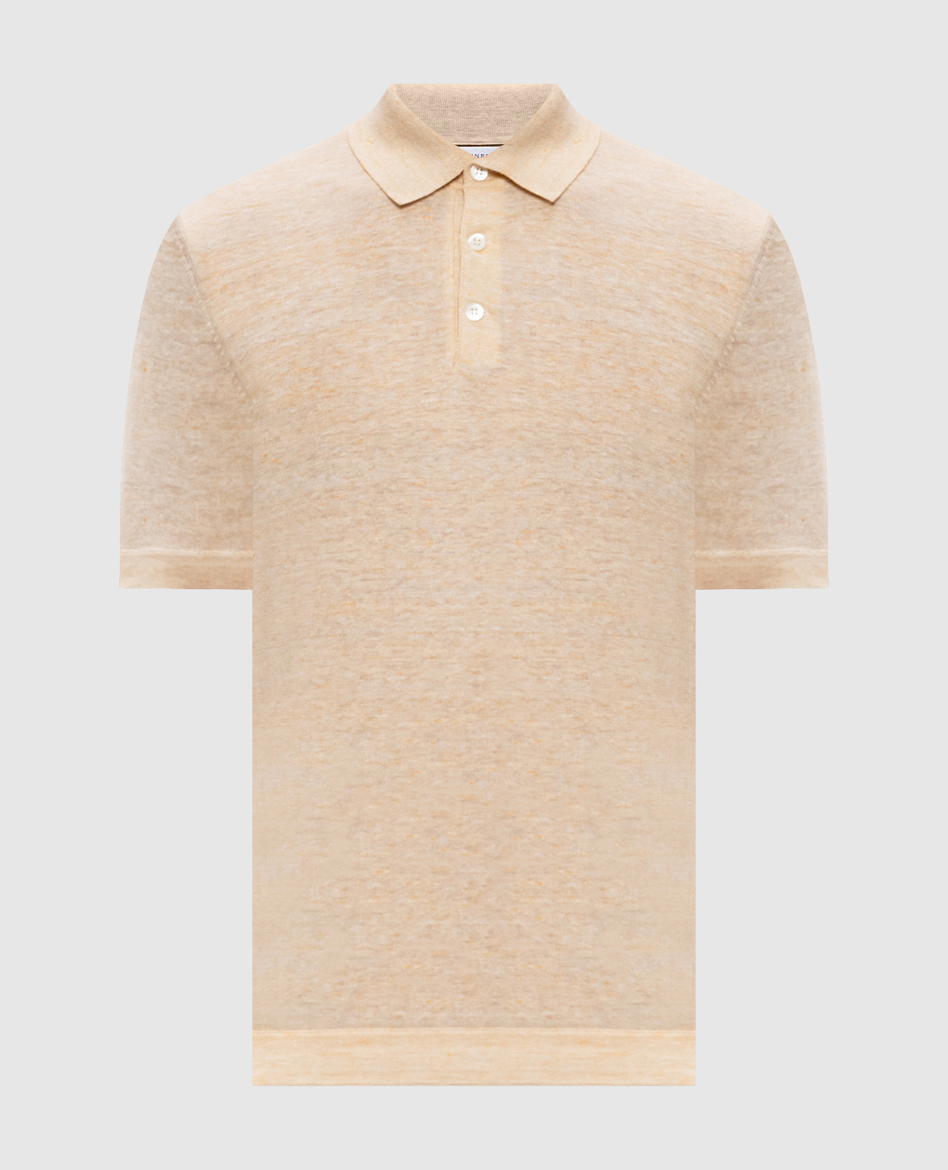 

Yellow polo with linen Brunello Cucinelli