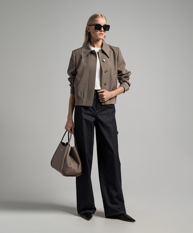 Max Mara Sportmax - Smalto brown wool jacket SMALTO - shop