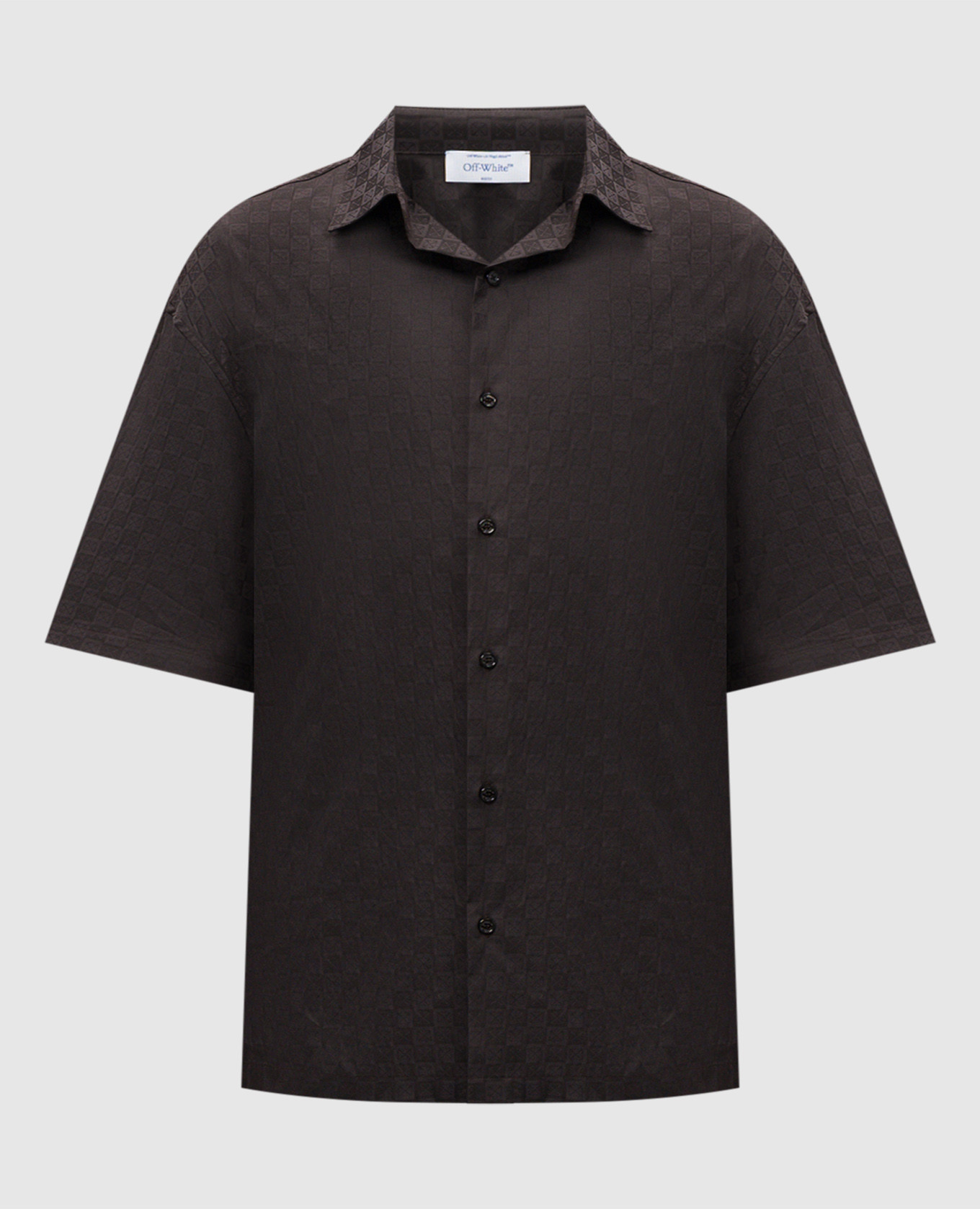 

Brown shirt with logo emblem pattern Off-White
