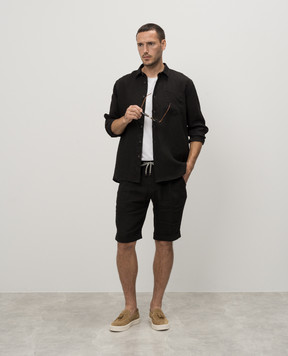 Cashmere&Whiskey Black linen shorts 2555