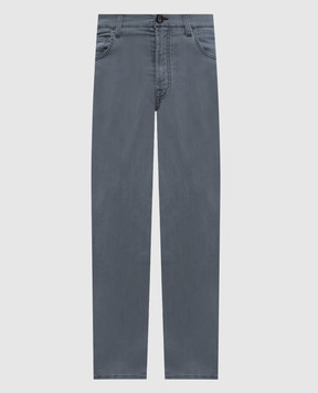 Stefano Ricci Grey jeans with logo patch MFT51B3140T286BK